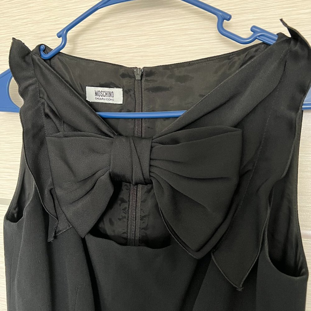 Moschino Black Dress with Bow Detail